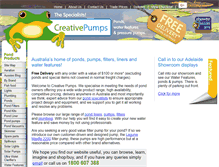Tablet Screenshot of creativepumps.com.au